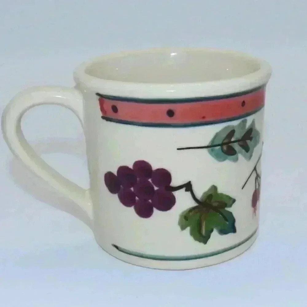 Vintage Hartstone Pottery Stonewear Mug Woodland Acorns OAK LEAVES BERRIES USA